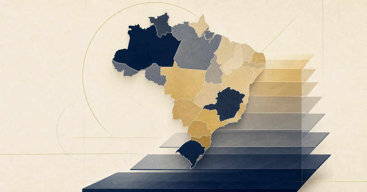 Ilustração representando a variação do ITCMD entre estados brasileiros